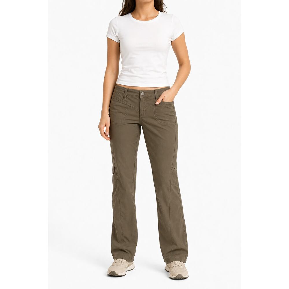 Athleta Women Utility Hiking Pants Olive Nylon Blend Size 6